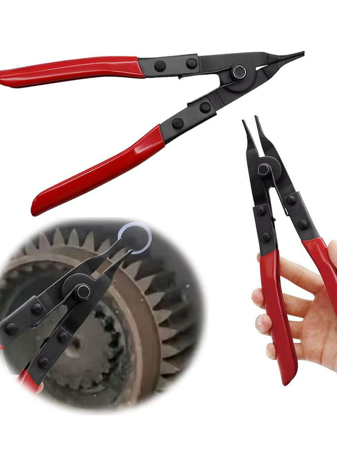 Automatisches Getriebe Reparatur Werkzeug: Flachzangen Set für Sicherungsringe in Rot - Bild 6