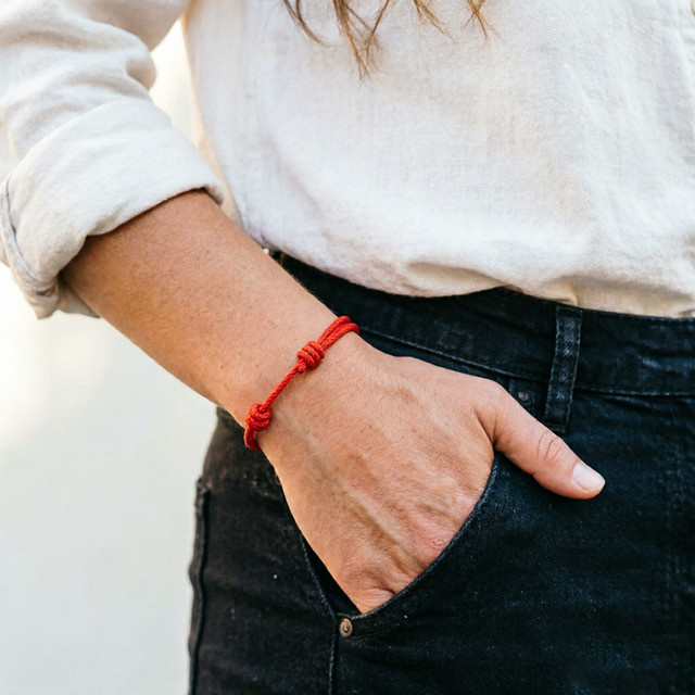Noter New Armband, roter Faden, Unisex - Bild 1