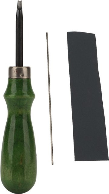 GoolRC Lederkantenhobel mit Holzgriff und Stahlklinge in Schwarz für dein Lederhandwerk - Bild 1