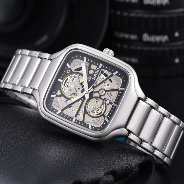 Rado Armbanduhr, Quarz, Edelstahl, Silber, Herren, Rechteckig - Bild 1