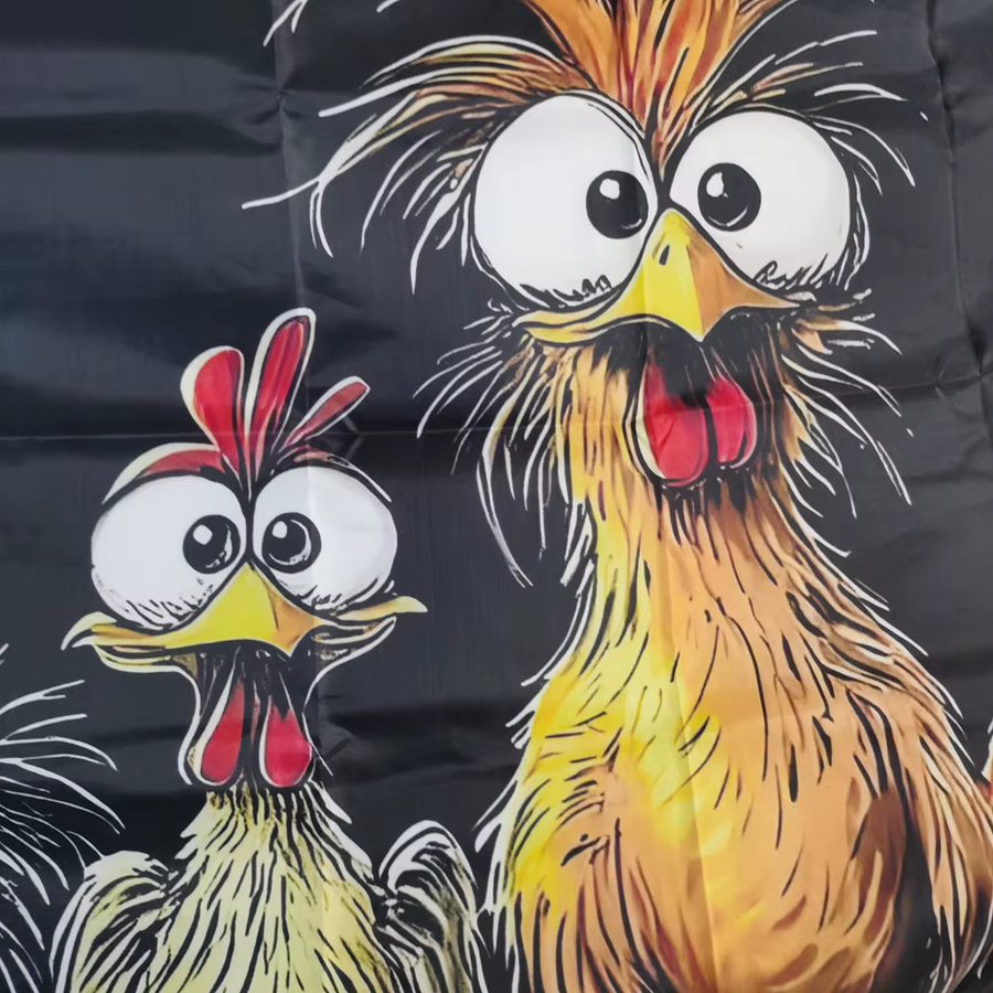 OIMG Oster-Gartenflagge Hühnerhof-Banner für die Outdoor-Dekoration aus Polyester, Mehrfarbig - Bild 5