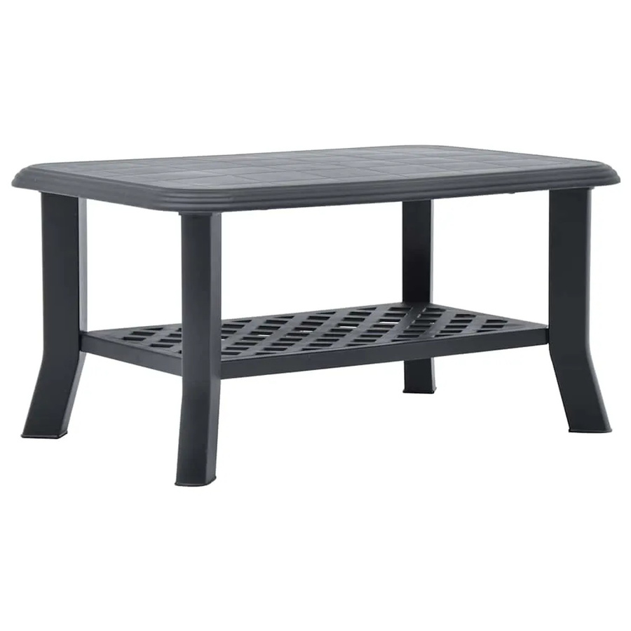vidaXL Couchtisch Anthrazit modern aus Kunststoff B/T/H: 90 x 60 x 46 cm - Bild 2