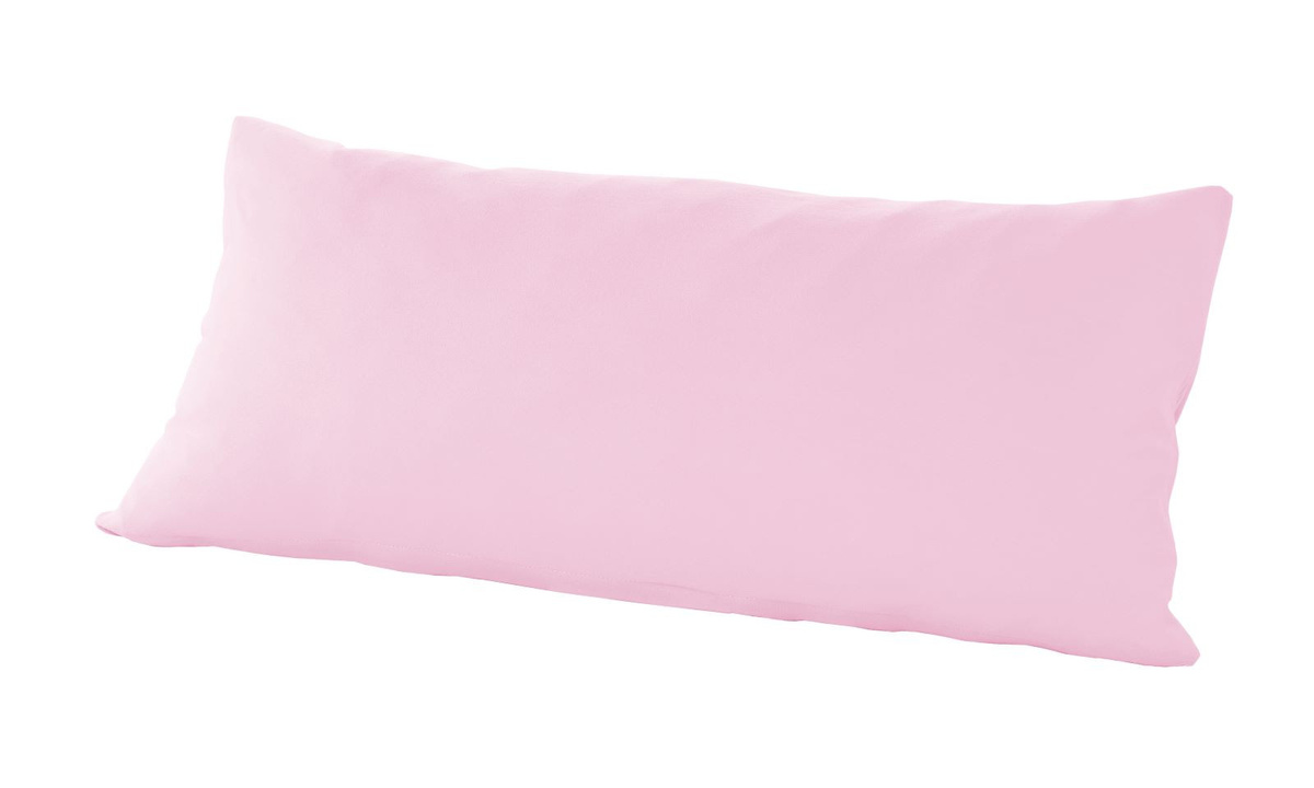 Prinz Mako-Feinjersey Uni Kissenbezug mit Reißverschluss, Pink, B/H: 40 x 80 cm - Bild 1
