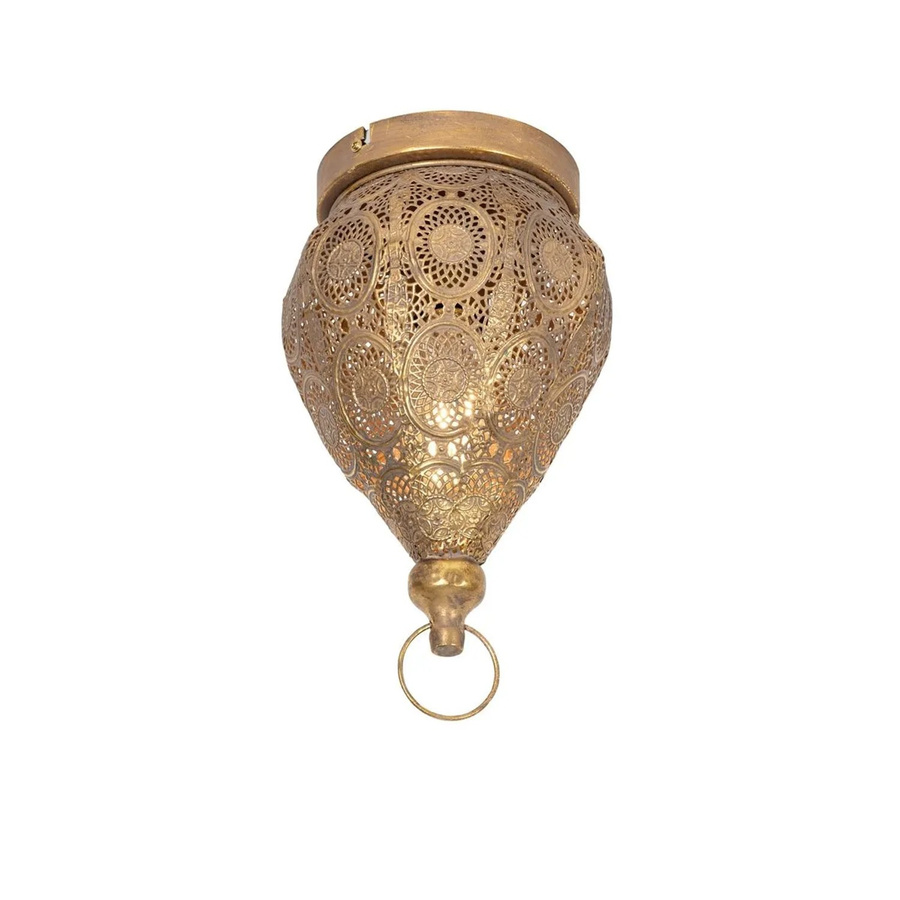 QAZQA Mowgli Orientalische Deckenleuchte aus Stahl in Gold/Messing, dimmbar, E27, Höhe: 19 cm - Bild 2