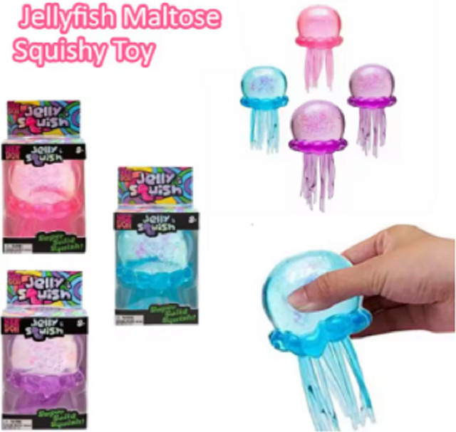 Quallen-Quetsch-Stressball, Jelly-Squeeze-Fidget-Spielzeug, blau, mehrfarbig - Bild 1