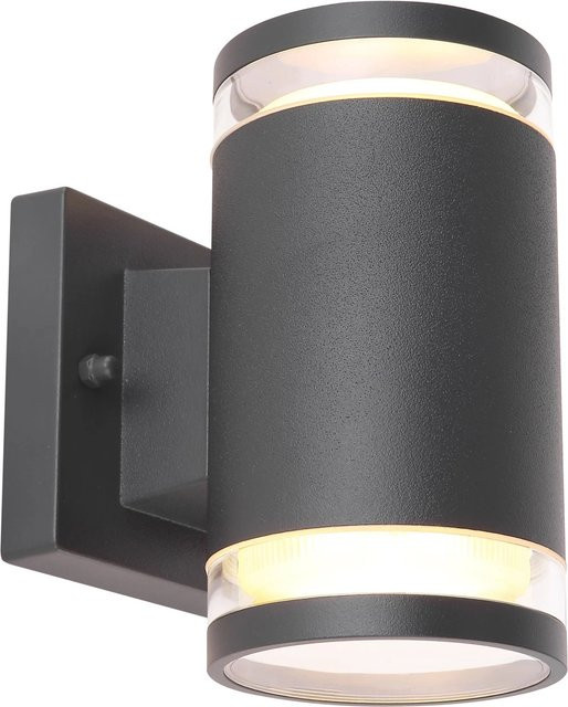 GLOBO Lighting Außenleuchte Alcala in Anthrazit aus Aluminium mit Up-Down-Lichteffekt - Bild 1