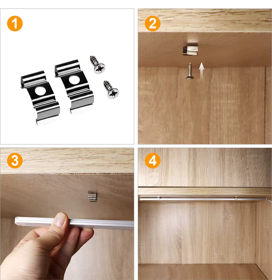 Rybakov LED-Unterschrank-Lichtleisten-Set mit Fernbedienung, dimmbar, warmweiß, 12 V - Bild 3