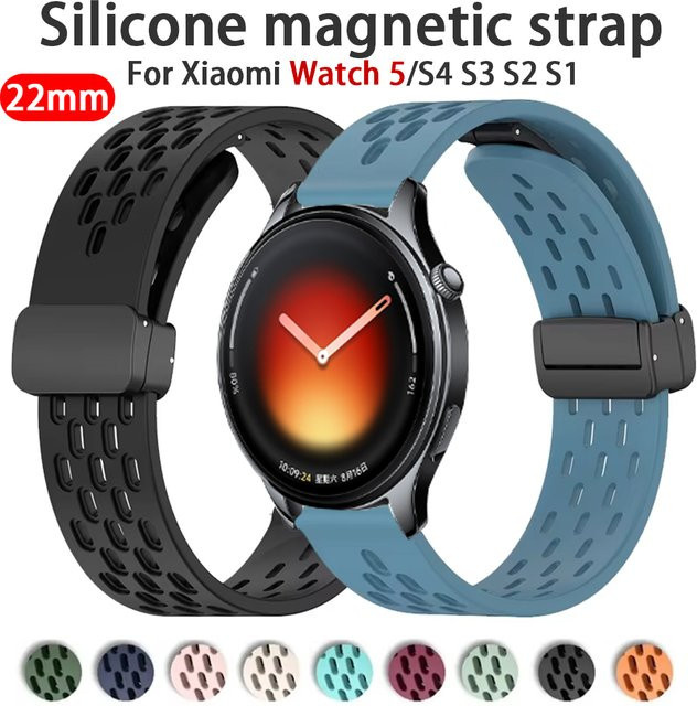 Xiaomi Uhrenarmband Silikon, 22 mm, Schwarz - Bild 1