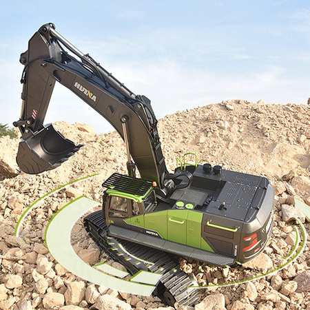 HUINA 1593 RC Bagger, 1/14, mit Licht und Sound, Metall