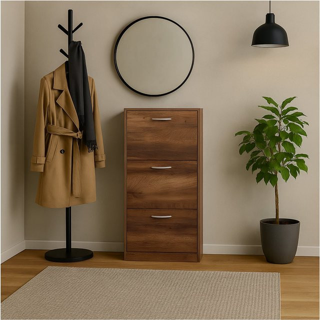 Schuhschrank Thekla von HTI-Living in Eiche, B/T/H: 115,0 x 59,6 x 17,0 cm - Bild 1