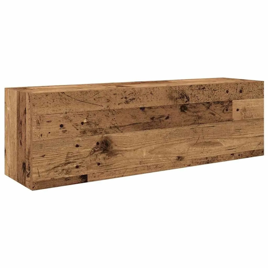 vidaXL Bad-Wandschrank in Altholz-Optik Braun aus Holzwerkstoff, B/T/H: 100 x 25 x 30 cm - Bild 2