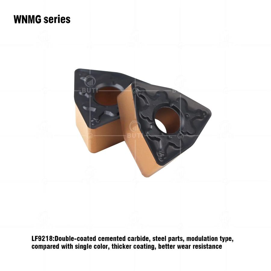 DESKAR Stahlschneideklinge für Drehwerkzeuge WNMG060408-TM WNMG060404-TM LF9218, 10 Stück, zweifarbig - Bild 2