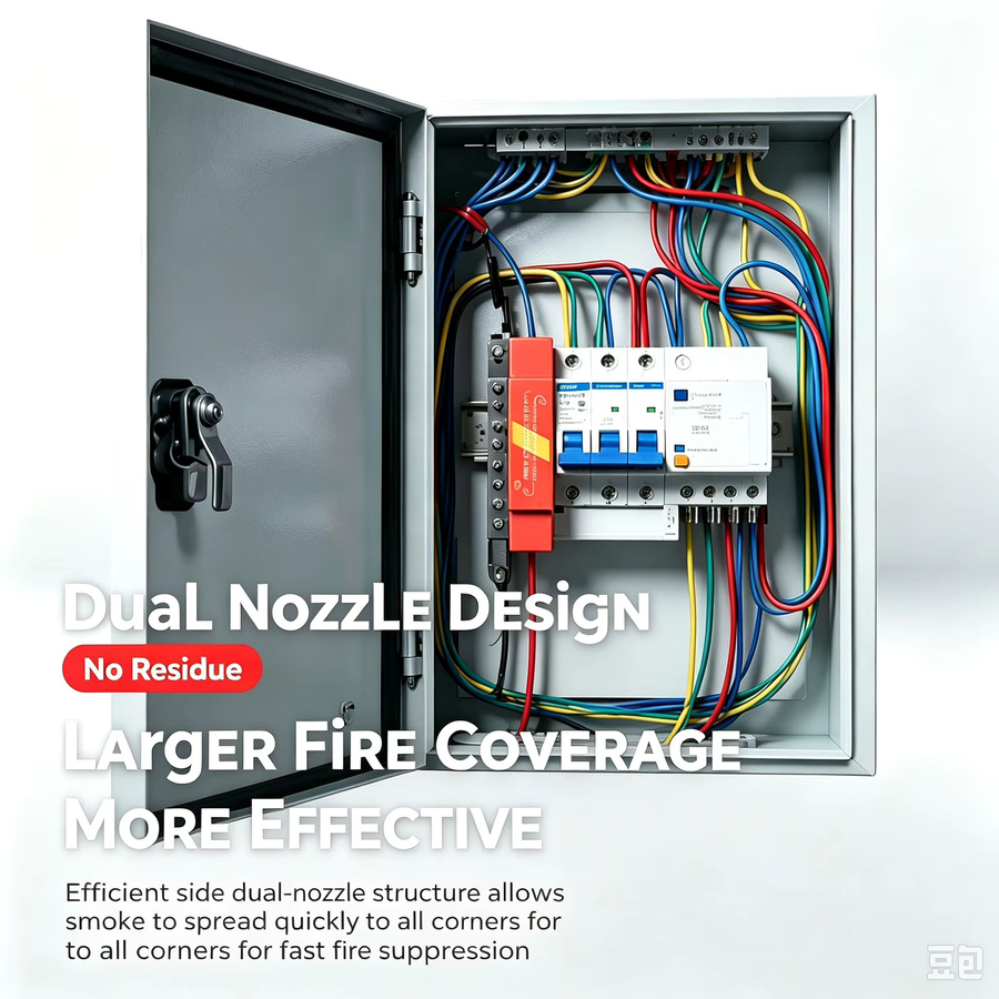 FXCOD Automatischer Brandschutz-Aerosol Feuerlöschschalter für Elektroschalter und Zählerkästen, Rot, 10g-40g - Bild 2