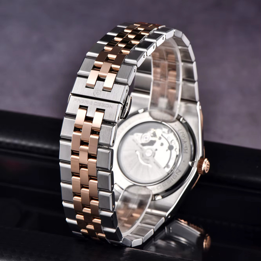 PAGANI DESIGN Armbanduhr Automatik, Edelstahl, Blau, Saphirglas, Herren - Bild 2
