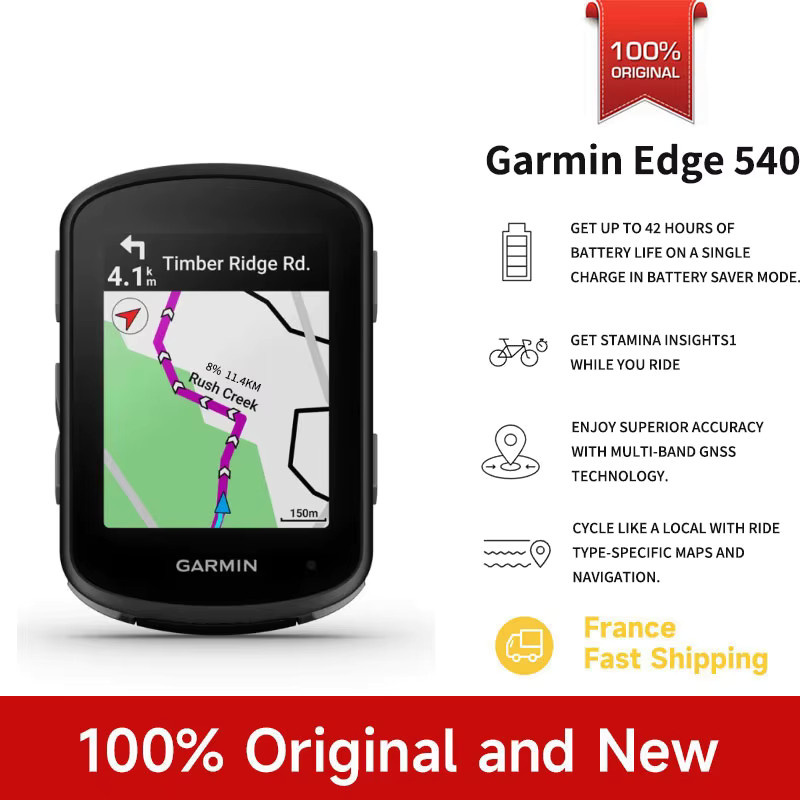 Garmin Edge 540 Fahrradcomputer mit Outdoor-Kartennavigation in Schwarz - Bild 2