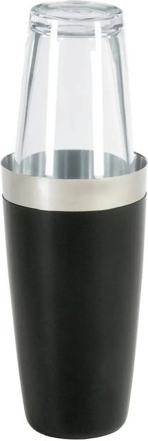 Ich-Zapfe Boston Shaker mit Kälteschutz aus Glas und Edelstahl, Schwarz, 828 ml - Bild 1