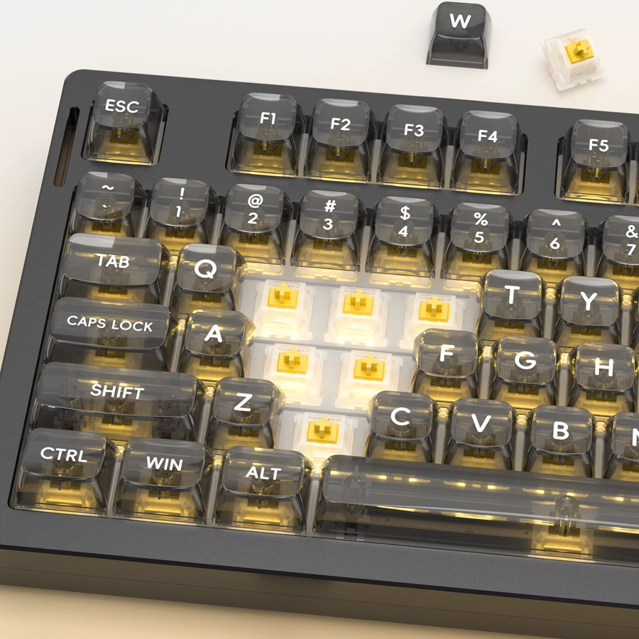 Gateron Milky Yellow Pro V3 Lineare Schalter für mechanische MX-Tastaturen, 5-polig, 50 gf, vorgeschmiert - Bild 3