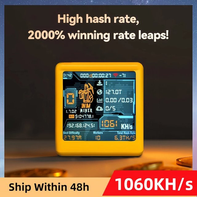 Heltec Automation BTC Solo Lottery Miner mit 1060KH/s Hashrate, ESP32, Farbe: Gelb - Bild 1
