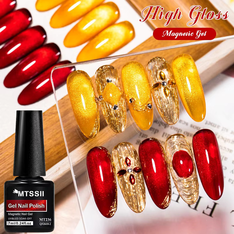 Mtssii Gel-Nagellack, Golden, Red, 7 ml - Bild 2