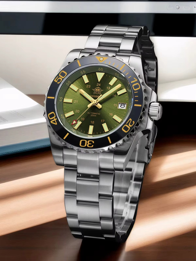 ADDIESDIVE Armbanduhr, Automatik, Edelstahl, Saphirglas, Blau, Herren - Bild 5
