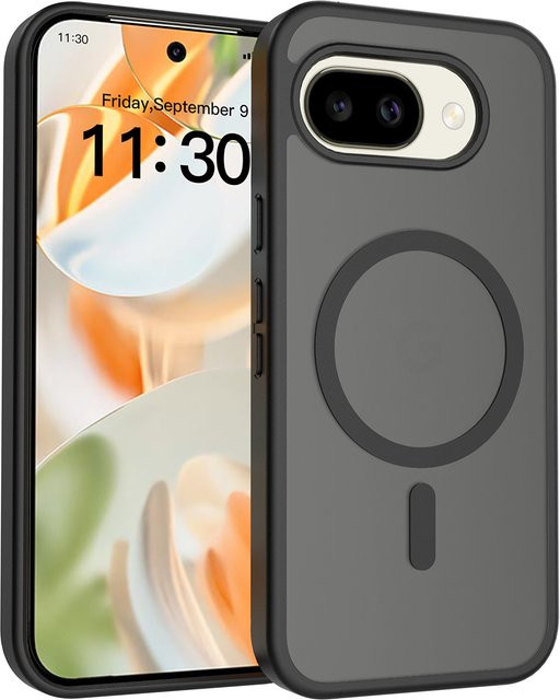 Business Translucent MagSafe Hülle für Google Pixel 10, 9 Pro XL, 10A und 9A, magnetische matte Hartschale in Transparent und Grau, stoßfest und kabelloses Laden unterstützt - Bild 1