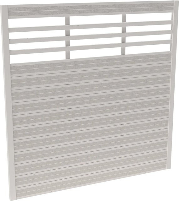 Sichtschutzzaun Soho Board von Andrewex in Cream, lackiert, B/H: 180 x 180 cm - Bild 1