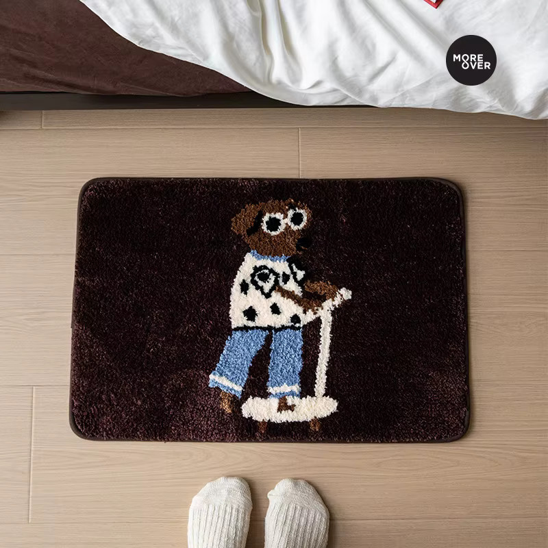 VIKAMA Wohnzimmer Teppich im skandinavischen Design für Wohnzimmer und Schlafzimmer, weiche Bodenmatte in rechteckiger Form - Bild 3
