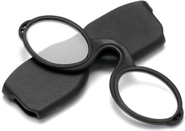 Armlose Lesebrille Pince-Nez, Silikon, oval, schwarz, Unisex - Bild 1