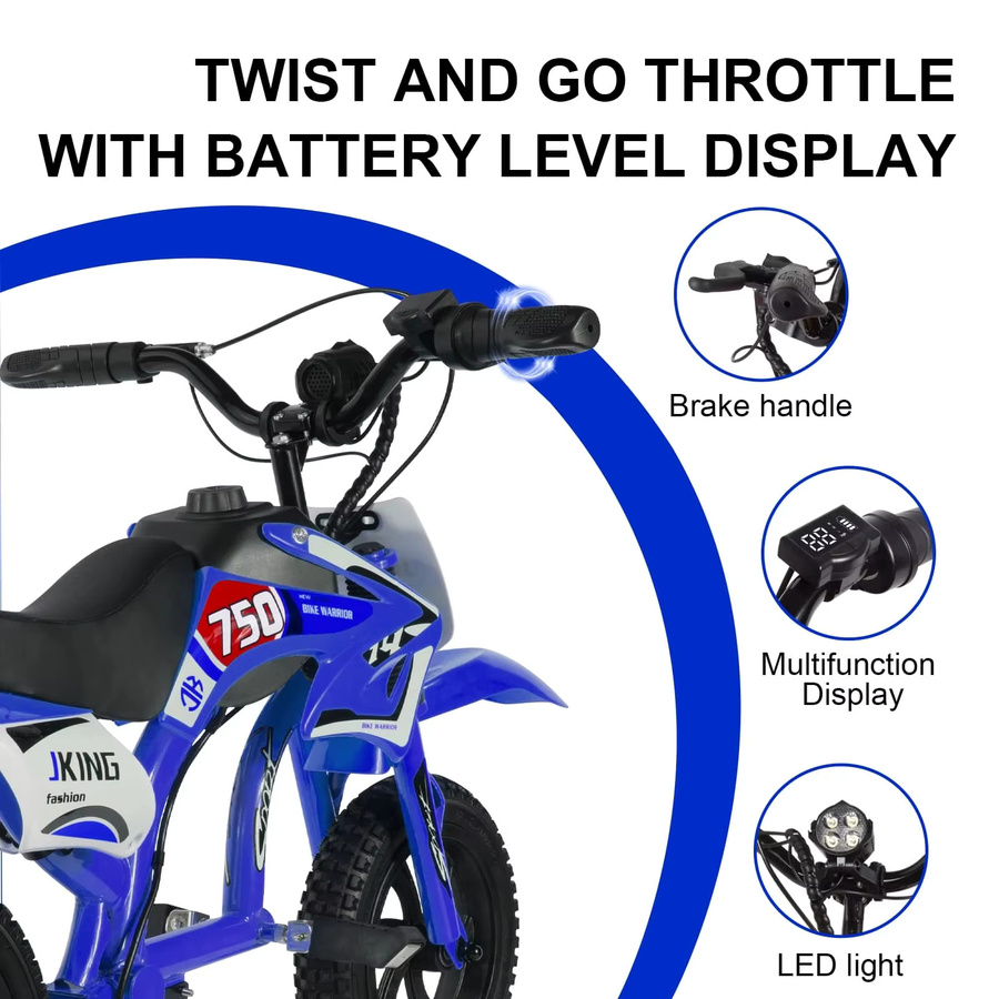 JKING C6 E-Motorrad, Elektromotorrad, 12-Zoll-Reifen, mit LCD-Display - Bild 5