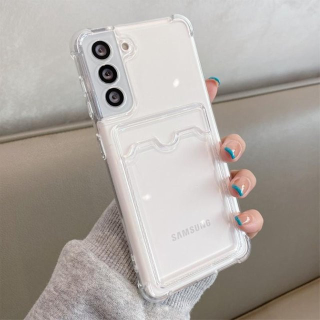 Transparente Kartenhalter Brieftaschenhülle für Samsung Galaxy S25 S24 S26 Ultra sowie A56 A55 A54 A53 A52S A51 A36 A35 A34 A32 A17 A16 A15 5G/4G - Bild 1