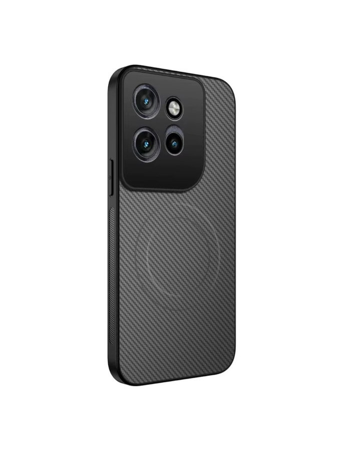 Stoßfeste Motorola Handyhülle mit Carbonfaser-Textur und magnetischer Ladefunktion in Schwarz und Lila - Bild 7