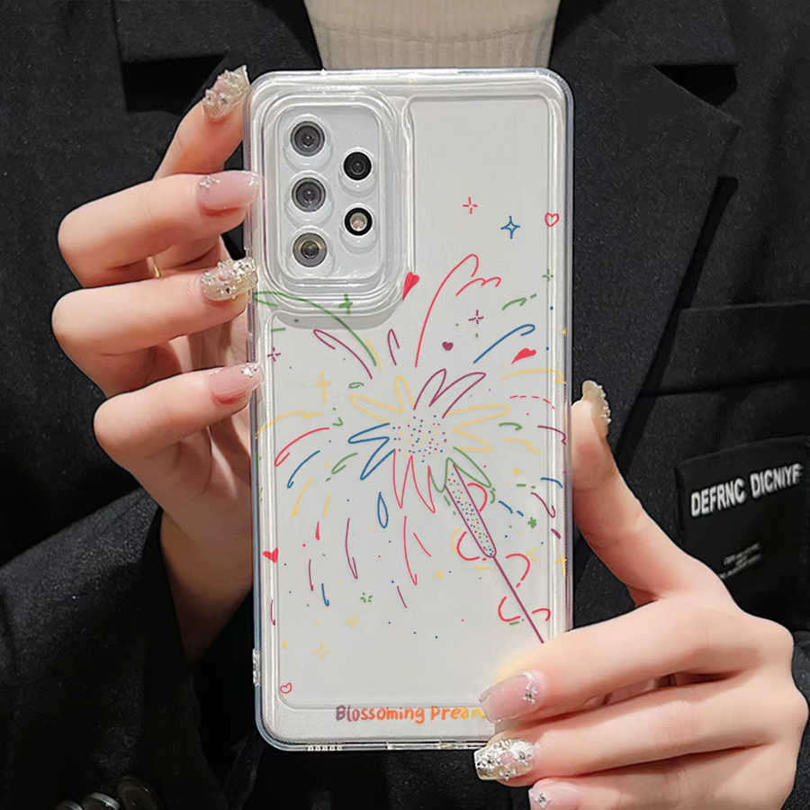 Caynes Transparente Silikon Handyhülle mit buntem Sternen-Design für Samsung Galaxy S25 Ultra S24 Ultra S25 S24 S23 S22 S21 FE S20 Plus - Bild 6