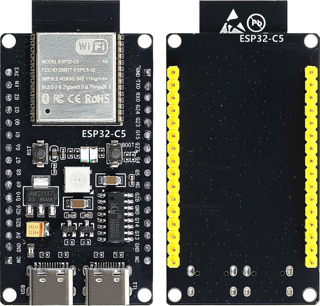 ESP32-C5 Entwicklungsboard mit WiFi 6 und Bluetooth in Schwarz - Bild 1