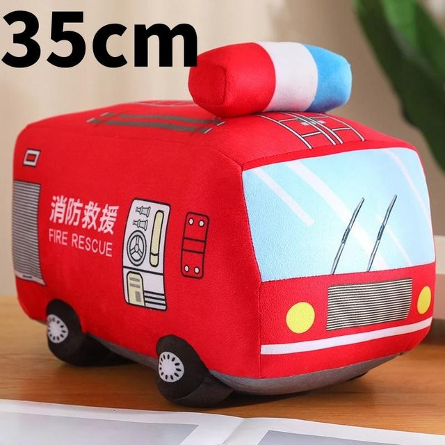 Yiran toy Feuerwehr-Themen-Plüschtiere, Stofftier Kissen, Rot - Bild 1