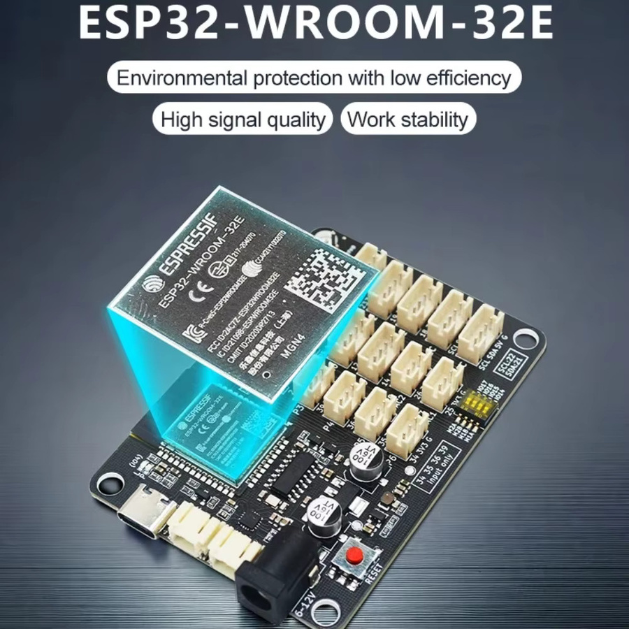 NullLab ESP32 IoT Entwicklungsboard mit WROOM-32E Modul, 2,4GHz WLAN und Bluetooth, lötfreies Development Board mit PH2.0 Anschluss - Bild 2
