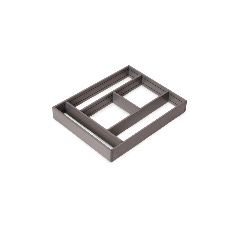 Emuca Ausziehbarer Schubladenorganizer Aluminium Anthrazitgrau B: 45 cm, T: 50 cm - Bild 2