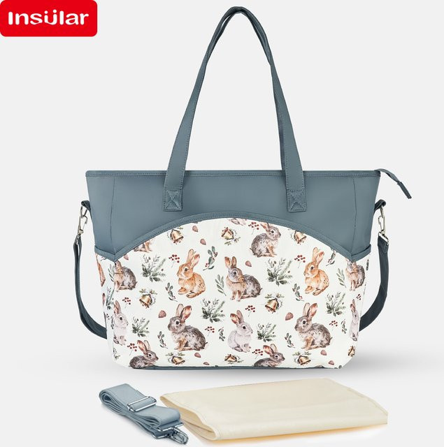 INSULAR Wasserdichte Umhängetasche als multifunktionale Baby-Wickeltasche mit großer Kapazität - Bild 1