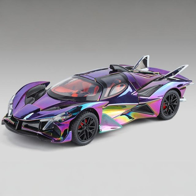 Linyi toy car Apollo Evo Galvanisiert Supercar Diecast Modellauto, 1:24, mit Licht und Sound, ab 14 Jahren - Bild 1