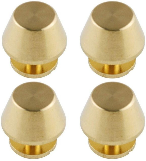 10 Sets Jiefeng Handtaschenfüße aus Stahl in Gold und Beige mit 12mm Flachkopf Nieten und Schraubbrücken für dein DIY Lederhandwerk - Bild 1
