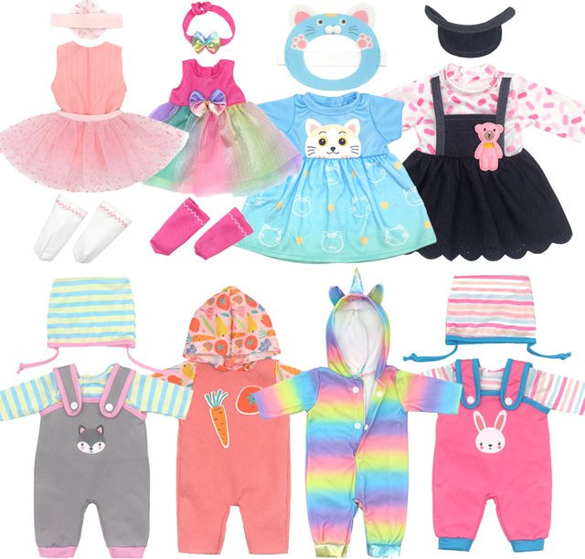 Miao Mama ai wawa Babypuppe, Rosa Kleid, Mädchen Puppenkleidung, Zubehör - Bild 1