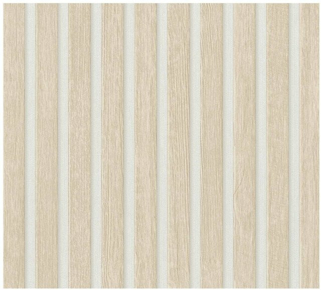 A.S.Creation 3D-Panel Pop up Tapete in Holzpaneele-Optik, Weiß-Beige, B/H/T: 52 x 250 x 7,5 cm - Bild 1