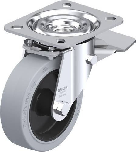 Blickle L-POEV 100G-ST-SG Lenkrolle mit Feststeller in Grau und Schwarz, Rad-Durchmesser: 100 mm, Tragfähigkeit: 200 kg - Bild 1