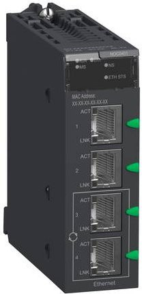 Schneider Electric BMXNOC0401 Erweiterungsmodul mit Ethernet/LAN in Schwarz - Bild 1