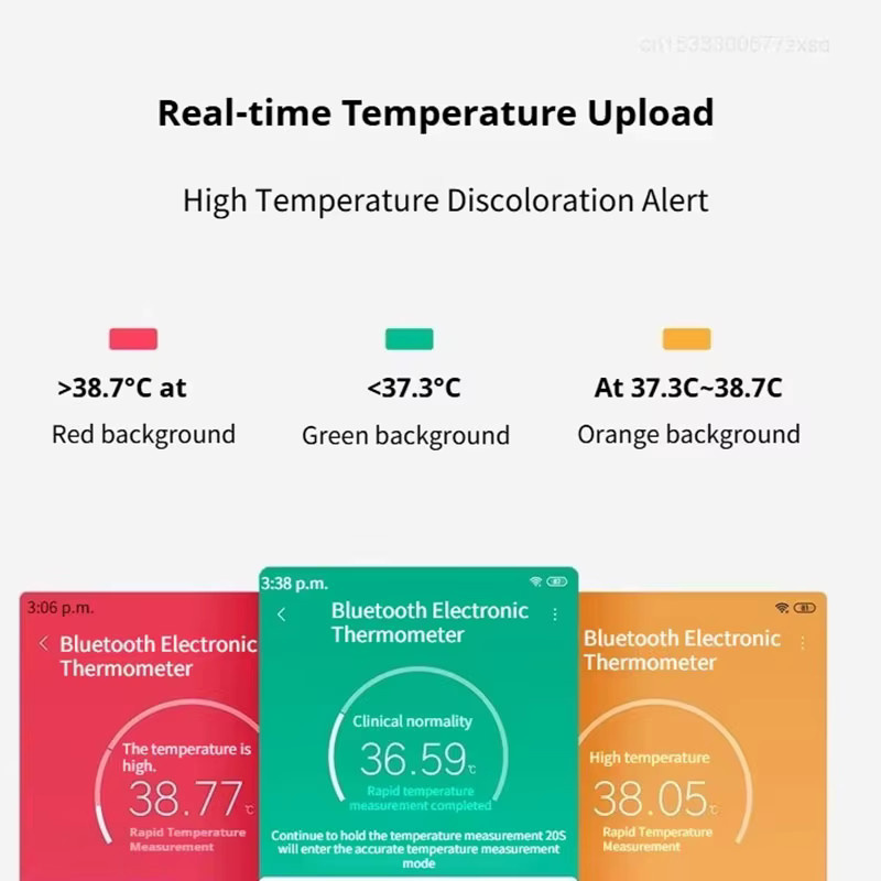 MIJIA Miaomiaoce Intelligentes Digitales Thermometer mit LCD-Bildschirm zur Temperaturmessung für Oral und Achsel, Farbe: Weiß, mit Mi Home APP Unterstützung - Bild 3