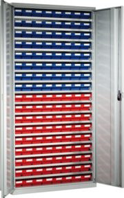 Kappes Systemschrank Mod. 3 mit Regalkästen in Grau, H 195,0 cm x B 100,0 cm x T 41,0 cm - Bild 1