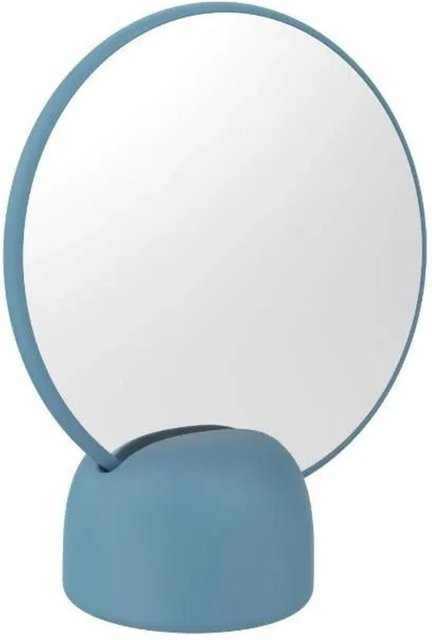 Premium Living Kosmetikspiegel Naime in Blau, runder Tischspiegel aus Glas und Kunststoff, Durchmesser: 19,8 cm, Höhe: 8,5 cm - Bild 1