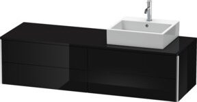 Duravit Waschtischunterschrank XSquare in Schwarz Hochglanz, B/T/H: 160 x 40 x 54,8 cm - Bild 1