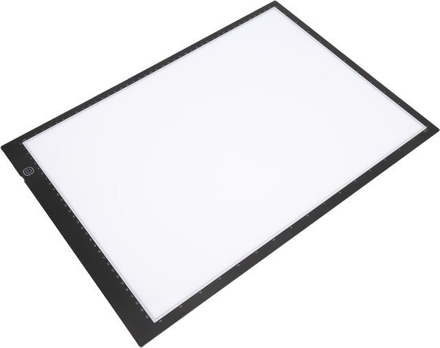 Igeteck Leuchtpad A3, dimmbarer LED-Leuchttisch in Schwarz mit USB-Stromversorgung zum Malen, Nachzeichnen und Kopieren - Bild 1