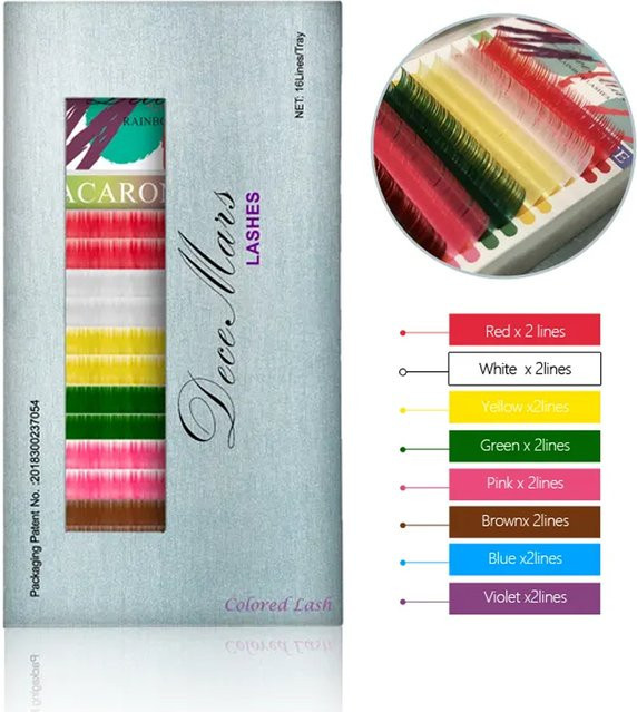 DeceMars Rainbow Lash Wimpernverlängerung, Dark Brown, Unisex - Bild 1