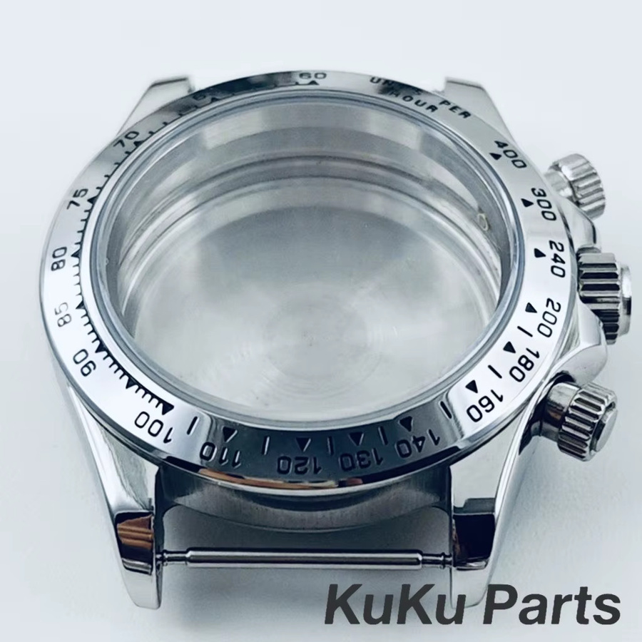 HUANXIAO Gehäuseteile, Silber-Gold, Herren, 40 mm, für VK63 Uhrwerk - Bild 2
